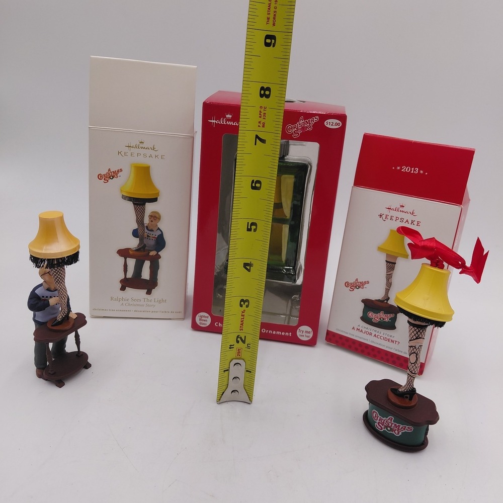 Hallmark Keepsake Ornament Christmas Story Set 3 Leg Lamp Blown Glass Window - Picture 5 of 7
